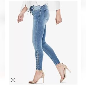 👖 GUESS LACE-UP SKINNY ANKLE JEANS 👖